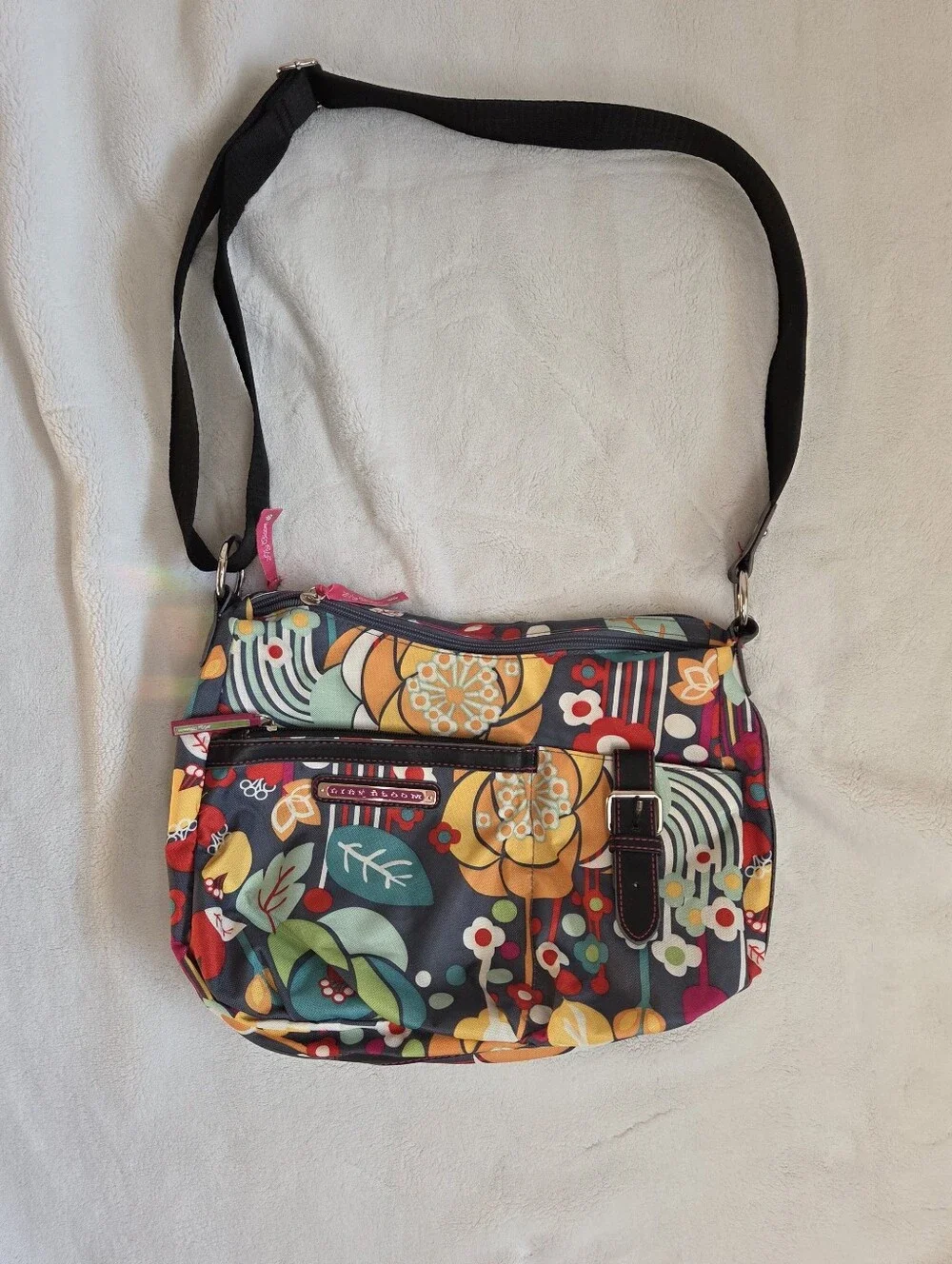 Vintage Lily Bloom Crossbody Hobo - Picture 1 of 7